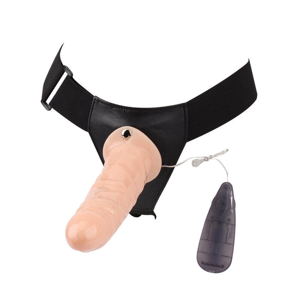 Strap On Realist Basic Vibrating Multispeed Tpe Natural Cm