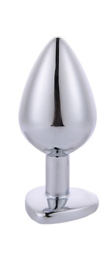 Dop Anal Hearty Buttplug Small Argintiu Clear Passion Labs