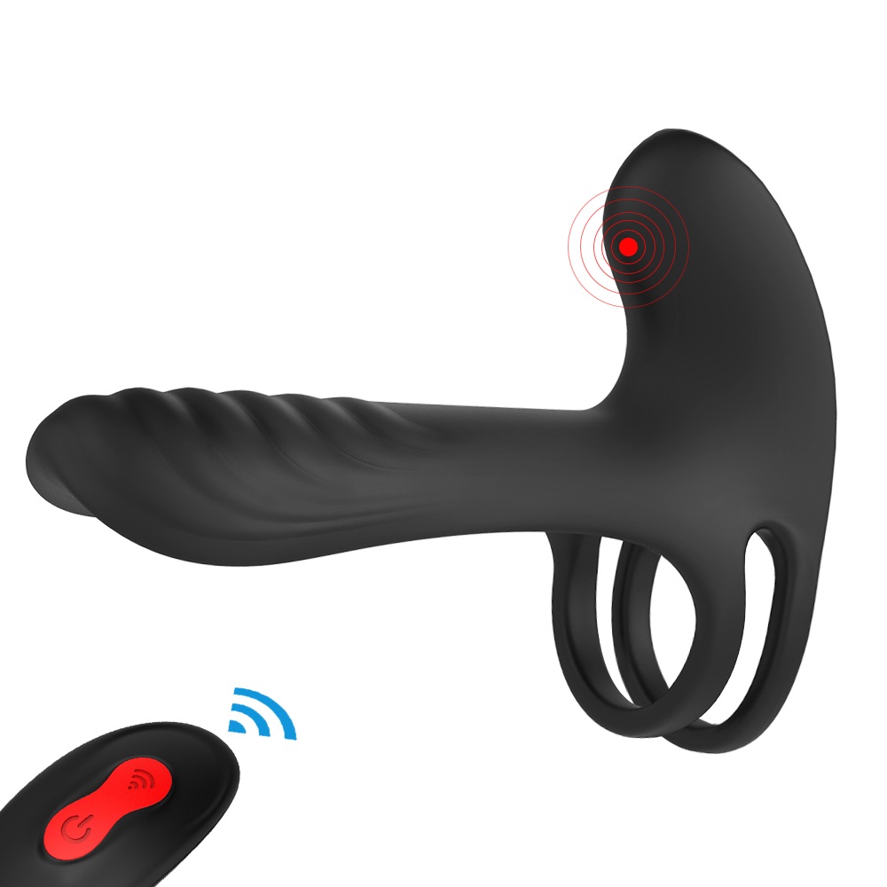 Inel Frank Ring Remote Control 9 Moduri Vibratii Silicon USB Negru Guilty Toys