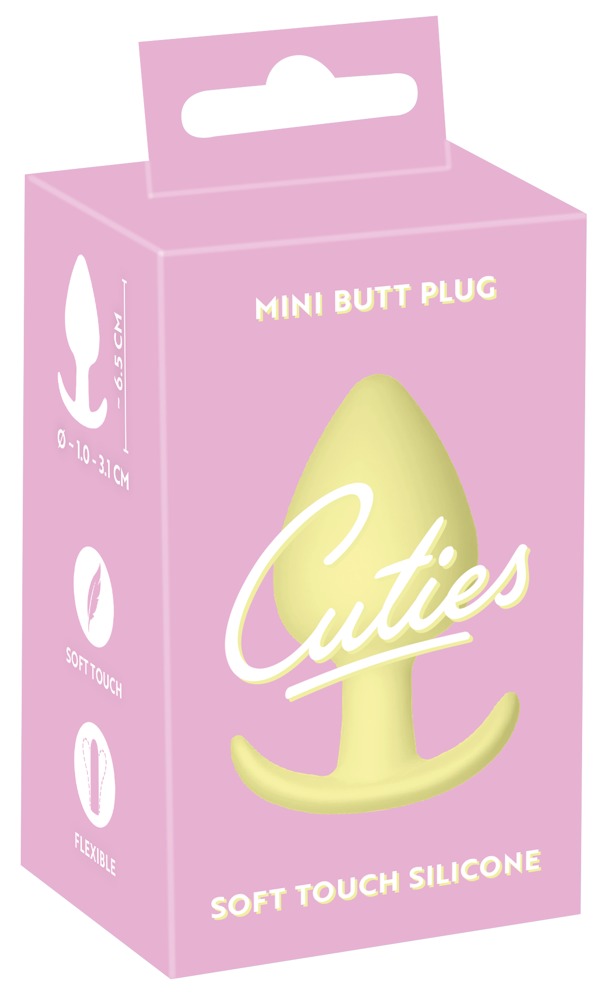 Dop Anal Cuties, Silicon, Galben, 6.5 cm