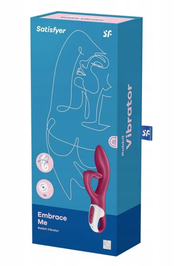 Vibrator Embrace Me 12 Moduri Vibratii USB Silicon Rosu 20.5 cm