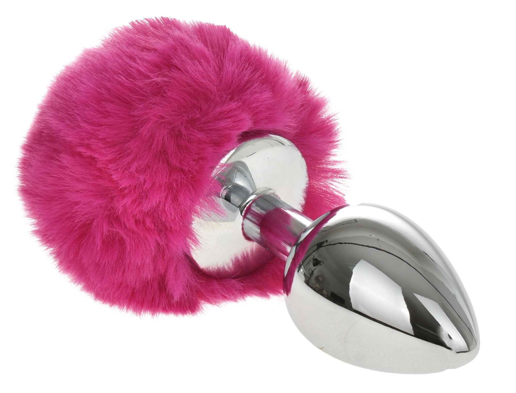 Dop Anal Bunny Buttplug Large Argintiu/Fucsia Passion Labs