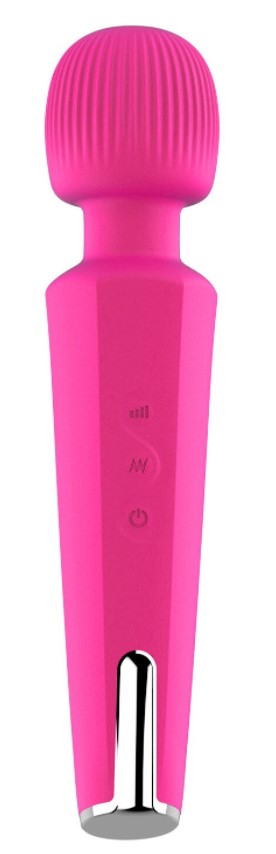 Vibrator Wand Aitana 20 Moduri+8 Intensitati Viteza Silicon USB Roz Inchis Guilty Toys