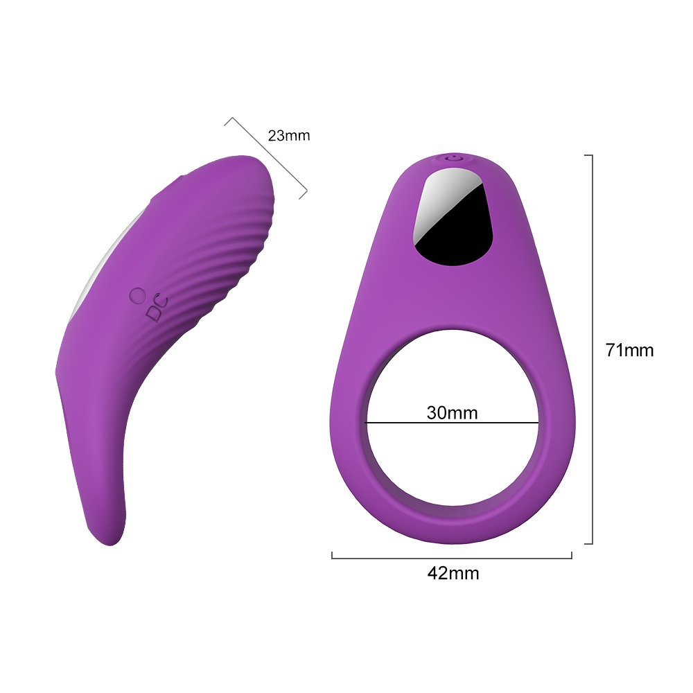 Inel Stimulator Himan 9 Moduri Vibratii Silicon USB Mov Passion Labs