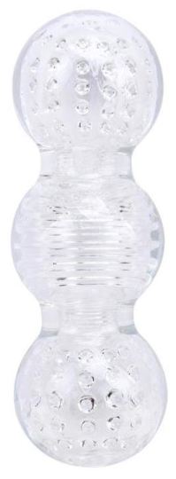 Masturbator Caspian Super Soft Extra Ribbed Transparent 15 cm Passion Labs