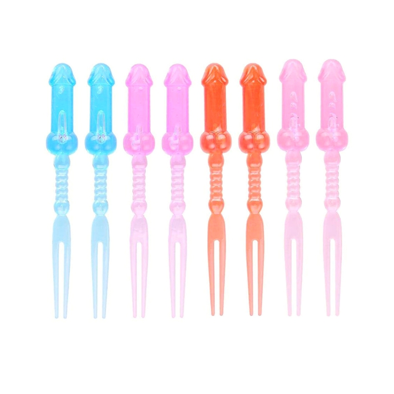 Set 8 Furculite Penis, Mix Culori in SexShop KUR Romania