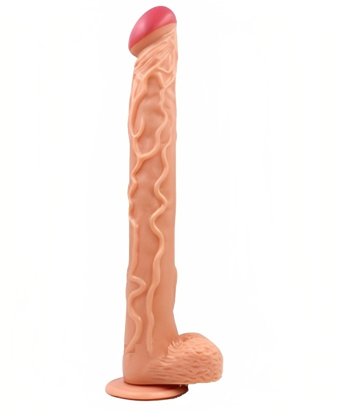 Dildo cu Ventuza Giant, PVC, Natural, 42 in SexShop KUR Romania