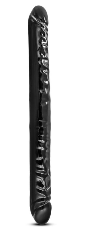 Dildo Dublu Long Ride, PVC, Negru, 55 cm