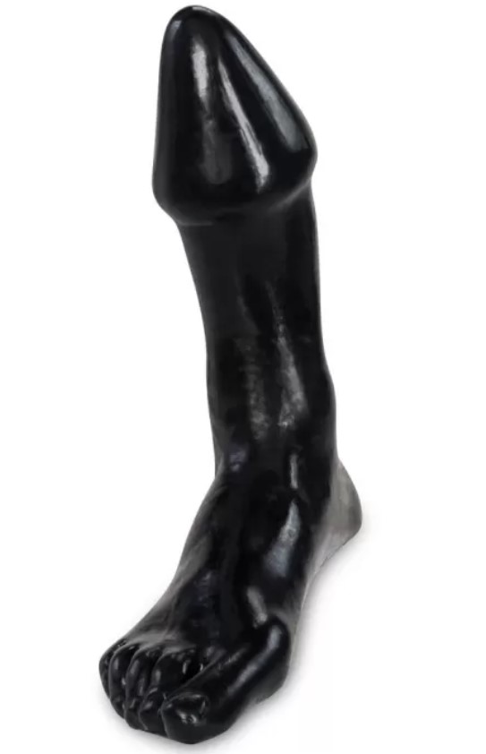 Dildo Foot Fetish, PVC, Negru, 23 cm in SexShop KUR Romania