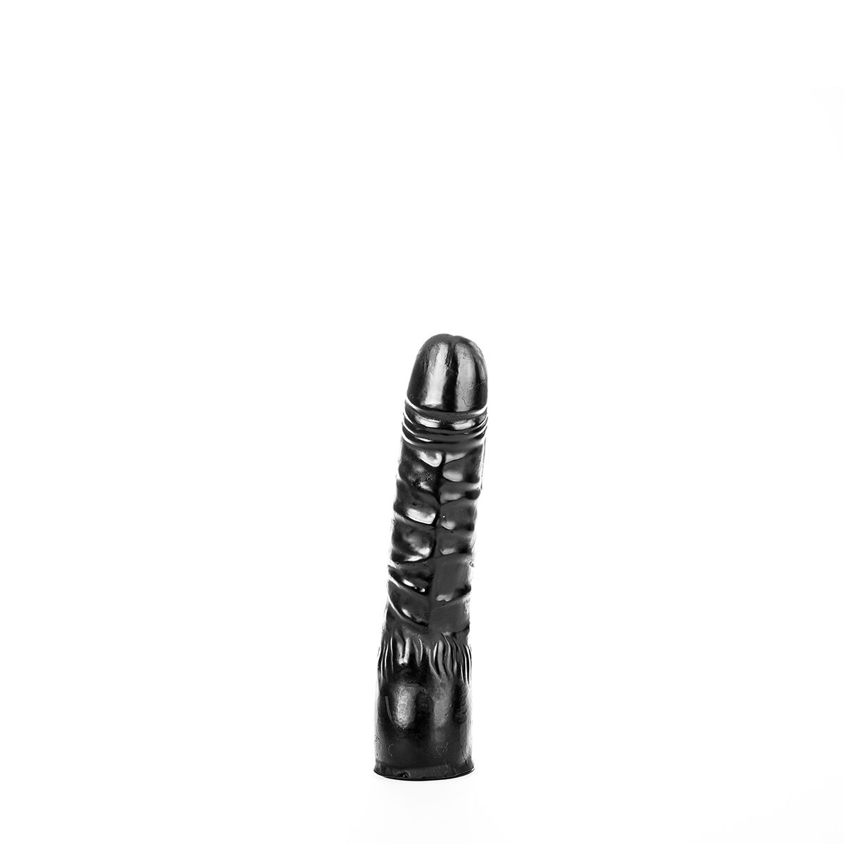 Dildo Realist All Black PVC Negru 20 cm in SexShop KUR Romania