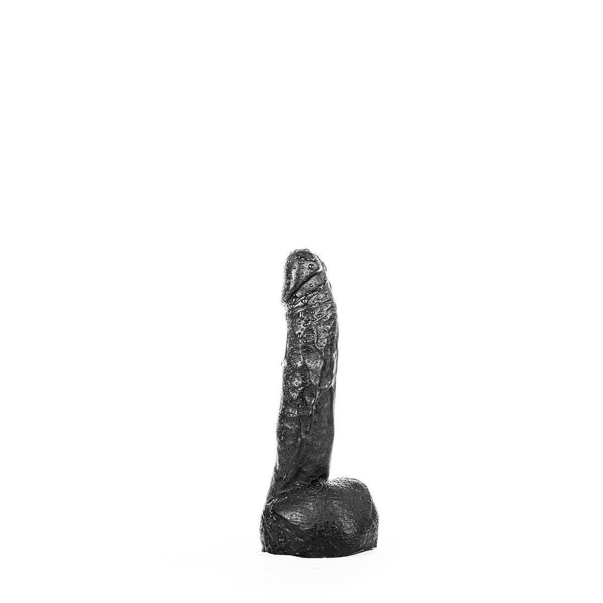 Dildo Realist All Black TPR Negru 21 cm