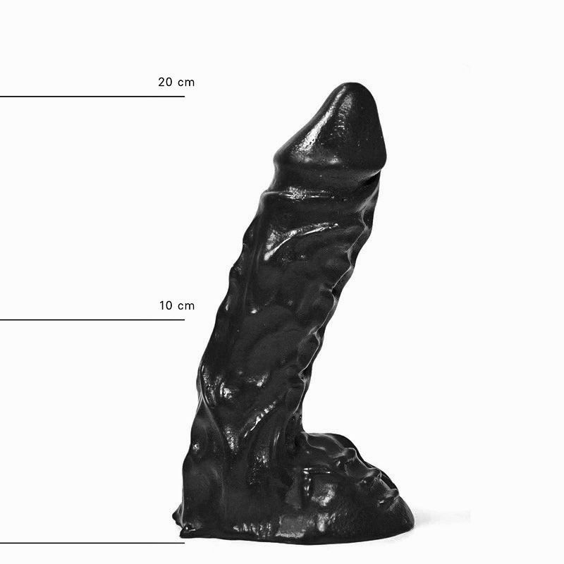 Dildo Realist All Black PVC Negru Putern in SexShop KUR Romania