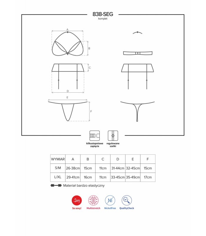 Set 3 Piese Miria Rosu L/XL