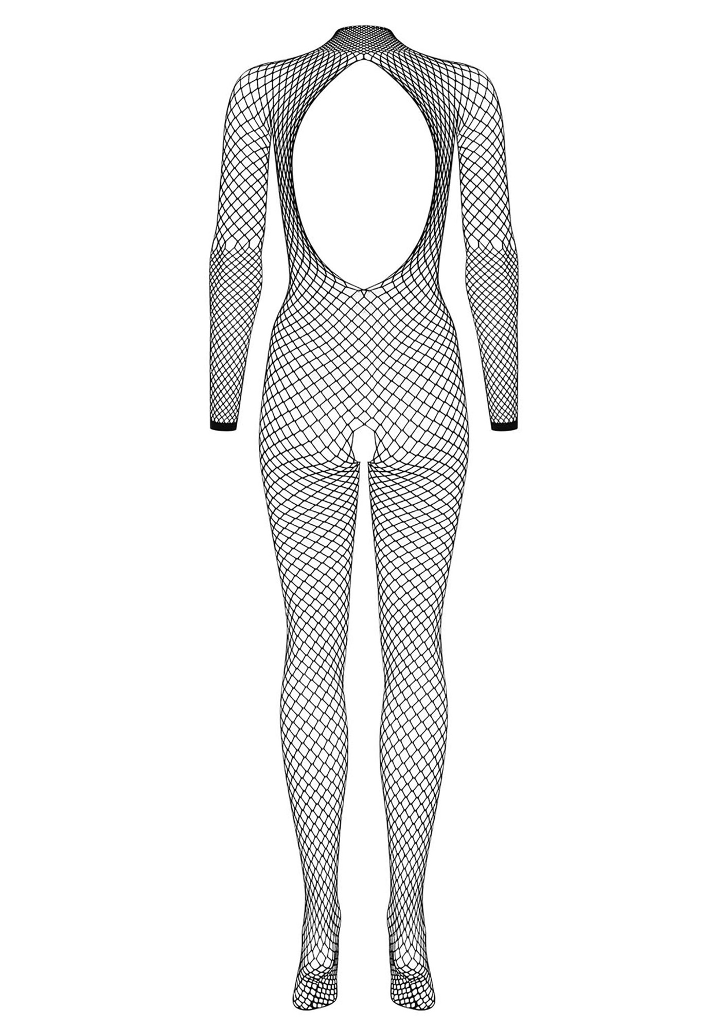 Bodystocking Crotchless Fishnet Negru Ob in SexShop KUR Romania