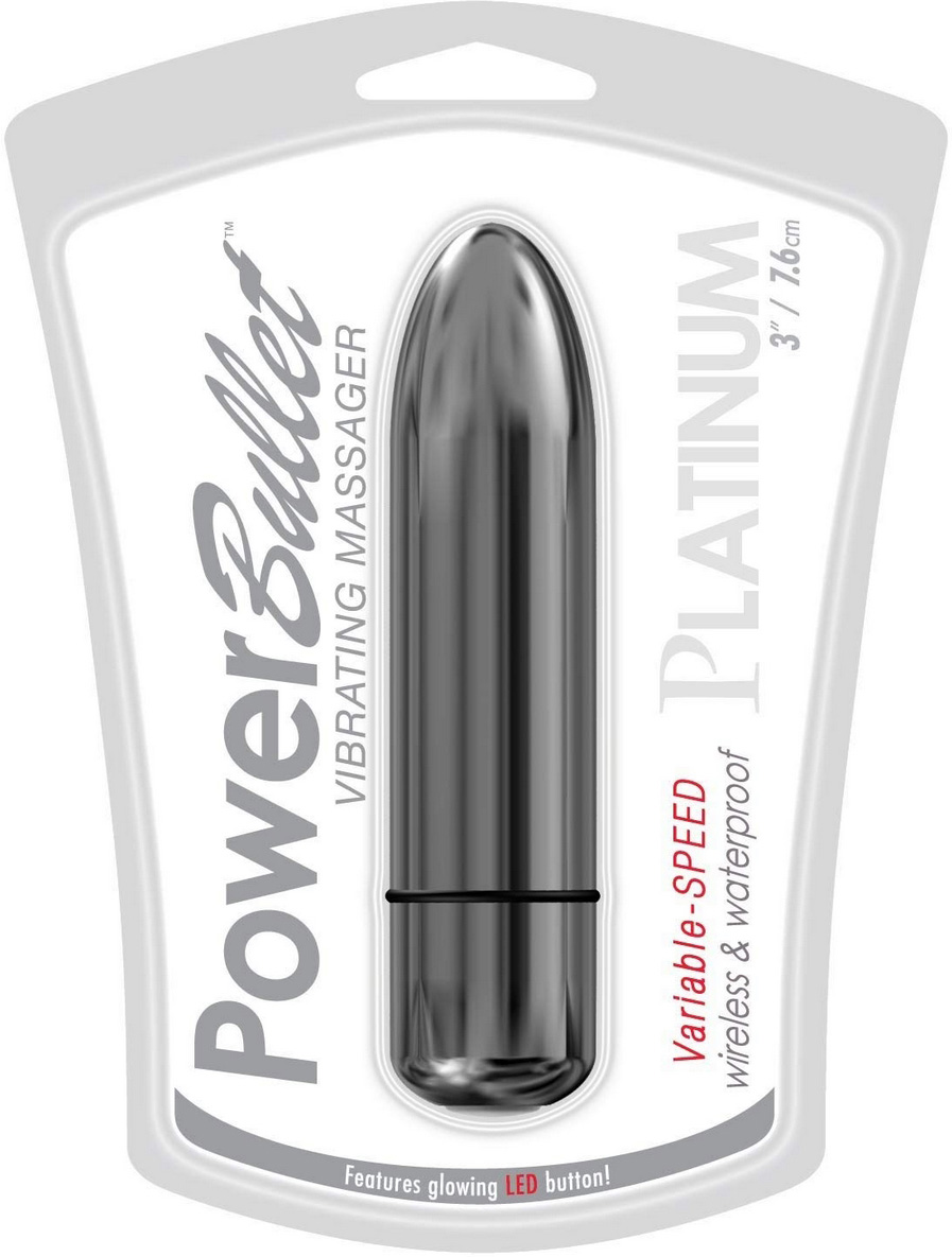 Vibrator Wireless Waterproof Power Bullet Platinum 7.6 cm - 1 | YEO