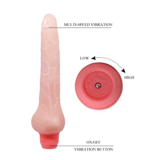 Vibrator Flexi Vibe Bendable Multispeed, Cyberskin, Natural, 16.5 cm