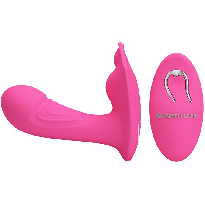 Vibrator G-spot Walker Remote Control 12 Moduri Vibratii Silicon USB Roz 9.5 cm