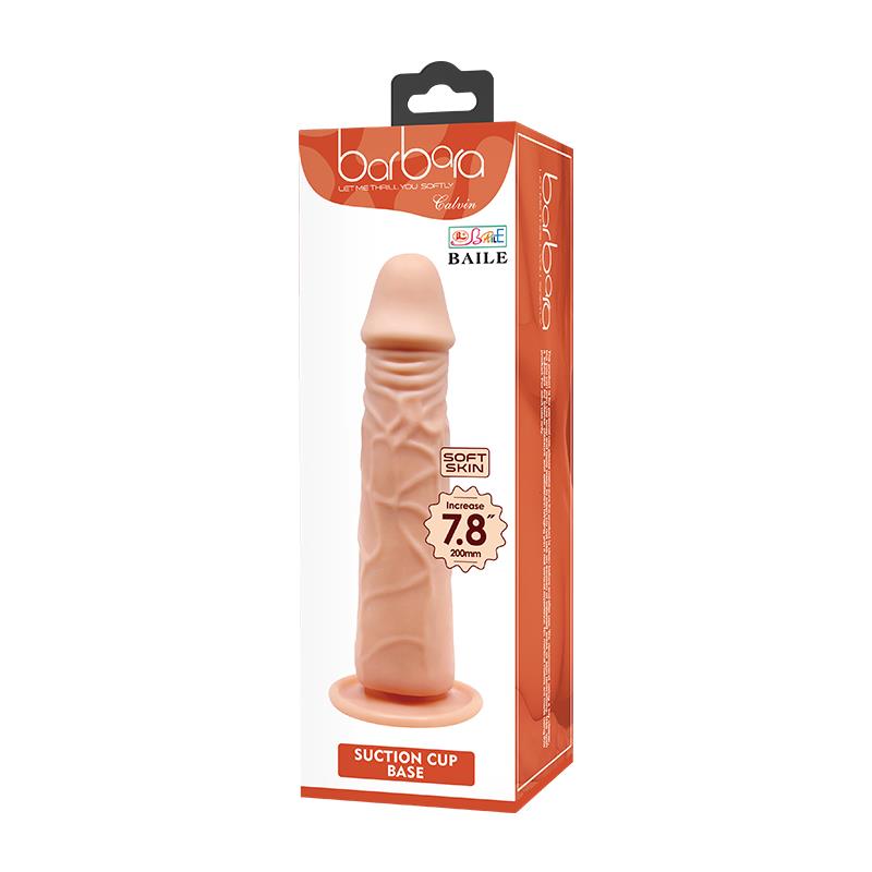 Dildo Realist Calvin cu Ventuza, Natural, 20 cm