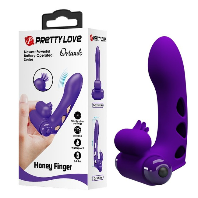 Vibrator Deget Orlando Honey Finger 10 Moduri Vibratii Silicon Mov