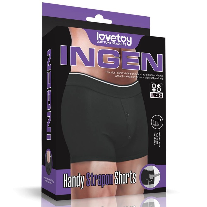 Strap-on Ingen Unisex Handy Shorts, Negru, XL/XXL