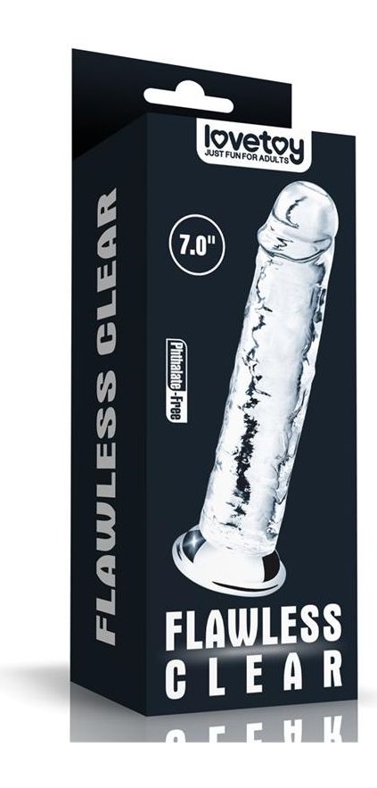 Dildo Realist Flawless Clear 18 cm in SexShop KUR Romania