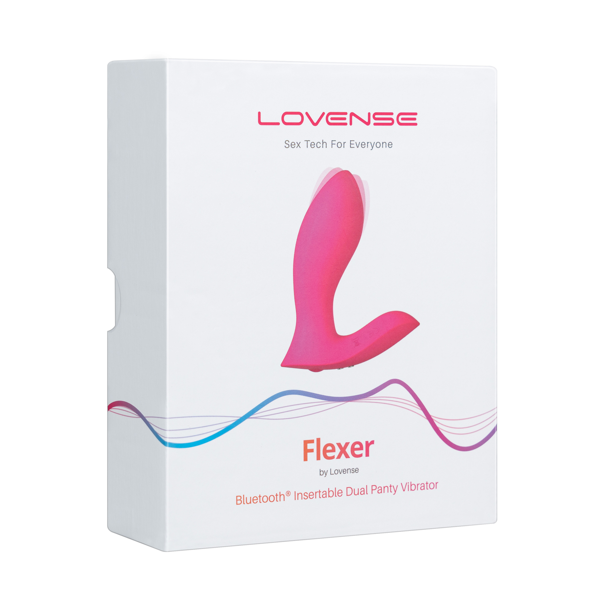 Vibrator Flexer Dual Panty Lovense, Bluetooth Control, Free App, Silicon, Roz