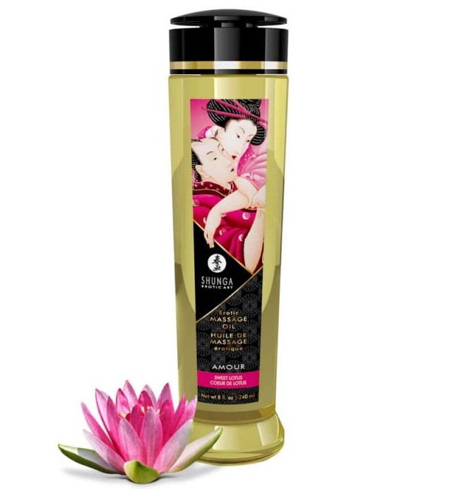 Ulei de Masaj Shunga Amour, Aroma Lotus Dulce, 240 ml