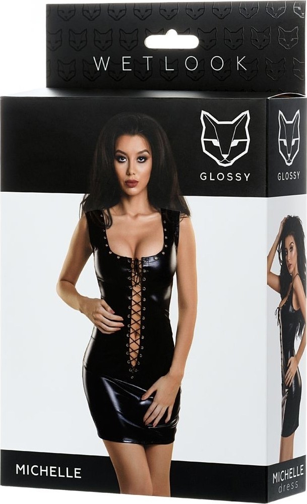 Rochie Sexy Glossy Michelle Wetlook L in SexShop KUR Romania