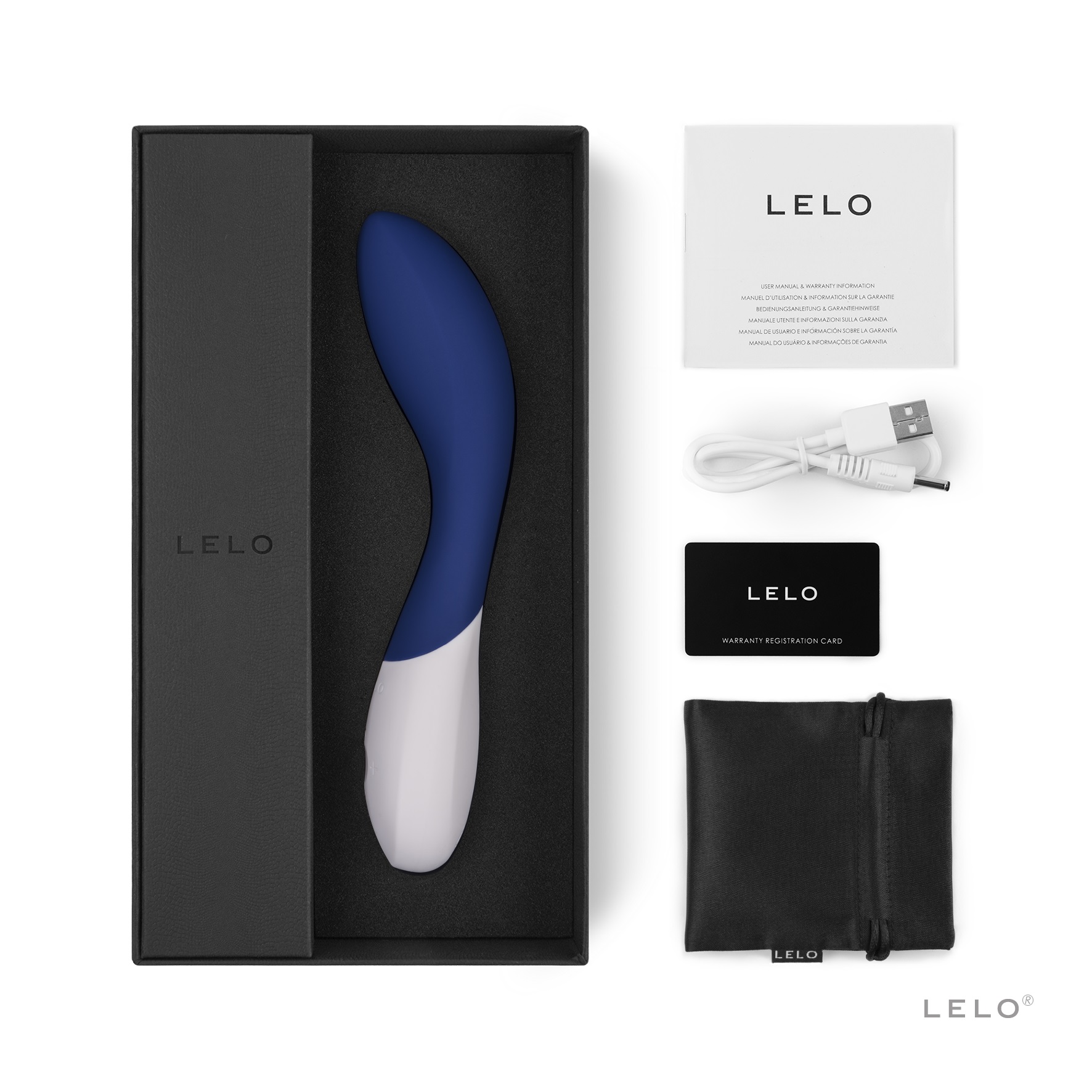 Vibrator Punctul G Lelo Mona Wave Midnight Blue