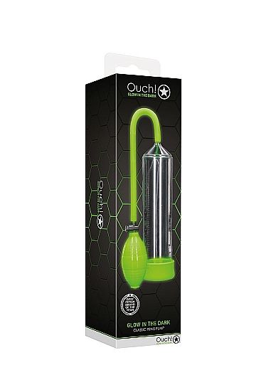 Pompa Penis Glow in the Dark, Verde Neon