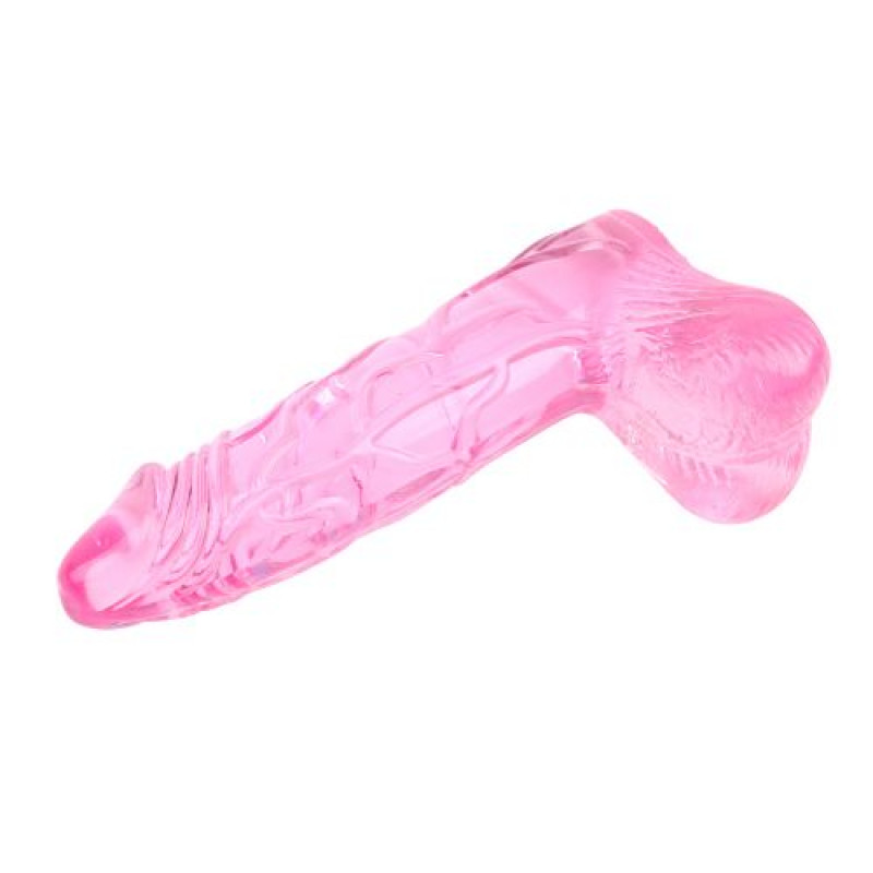 Dildo Realist Ding Dong TPE Roz Transpar in SexShop KUR Romania