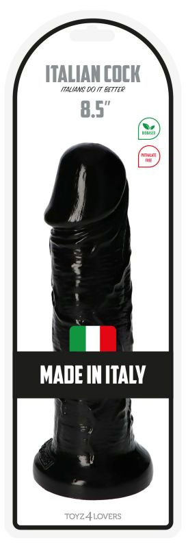 Dildo Italian Cock Negru 25 cm in SexShop KUR Romania