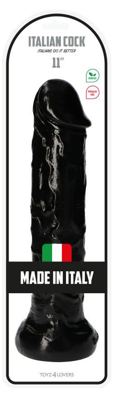 Dildo Italian Cock negru 34 cm in SexShop KUR Romania