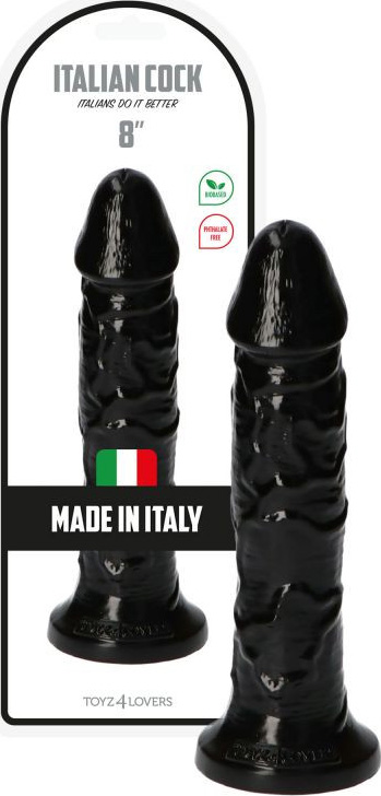 Dildo Italian Cock Negru 23 cm in SexShop KUR Romania