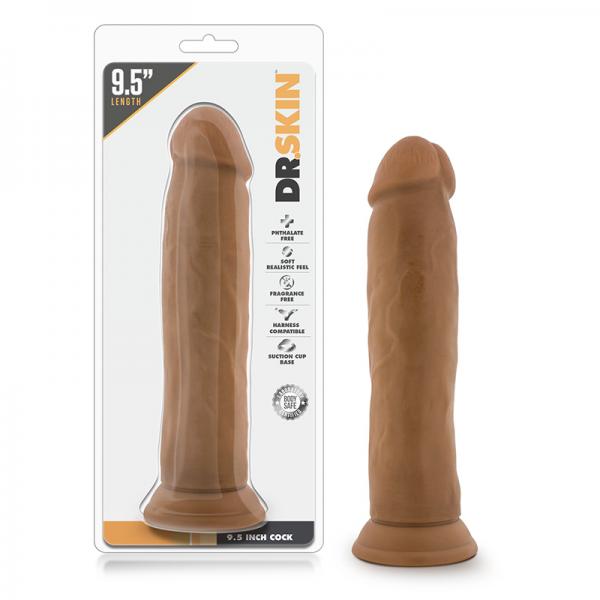 Dildo Realist Dr. Skin Suction Cup Mocha 24 cm