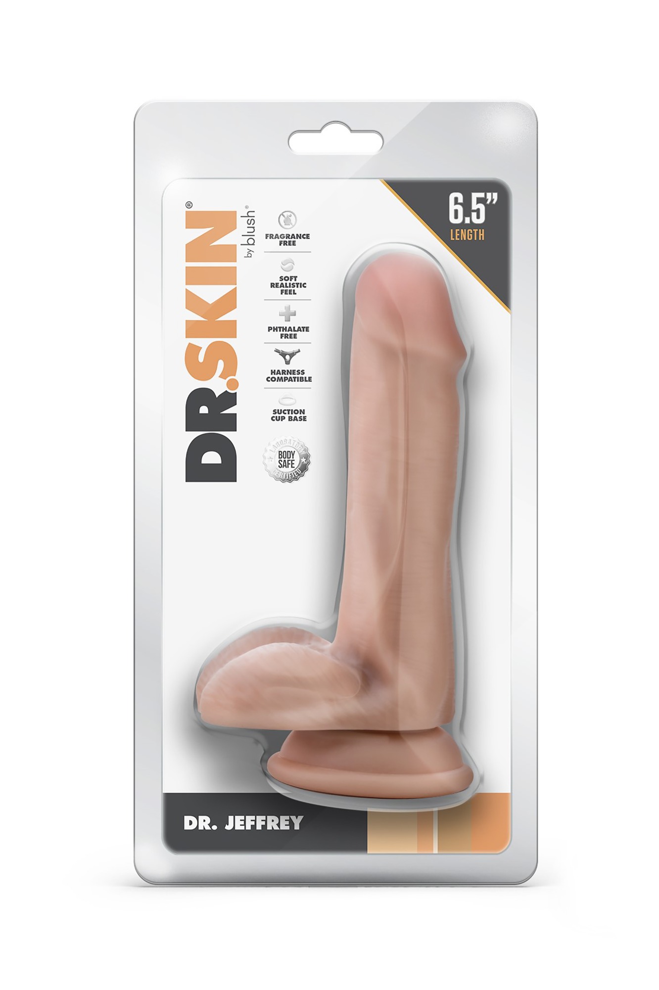 Dildo Realist Dr. Jeffrey, PVC, Natural, 16.5 cm