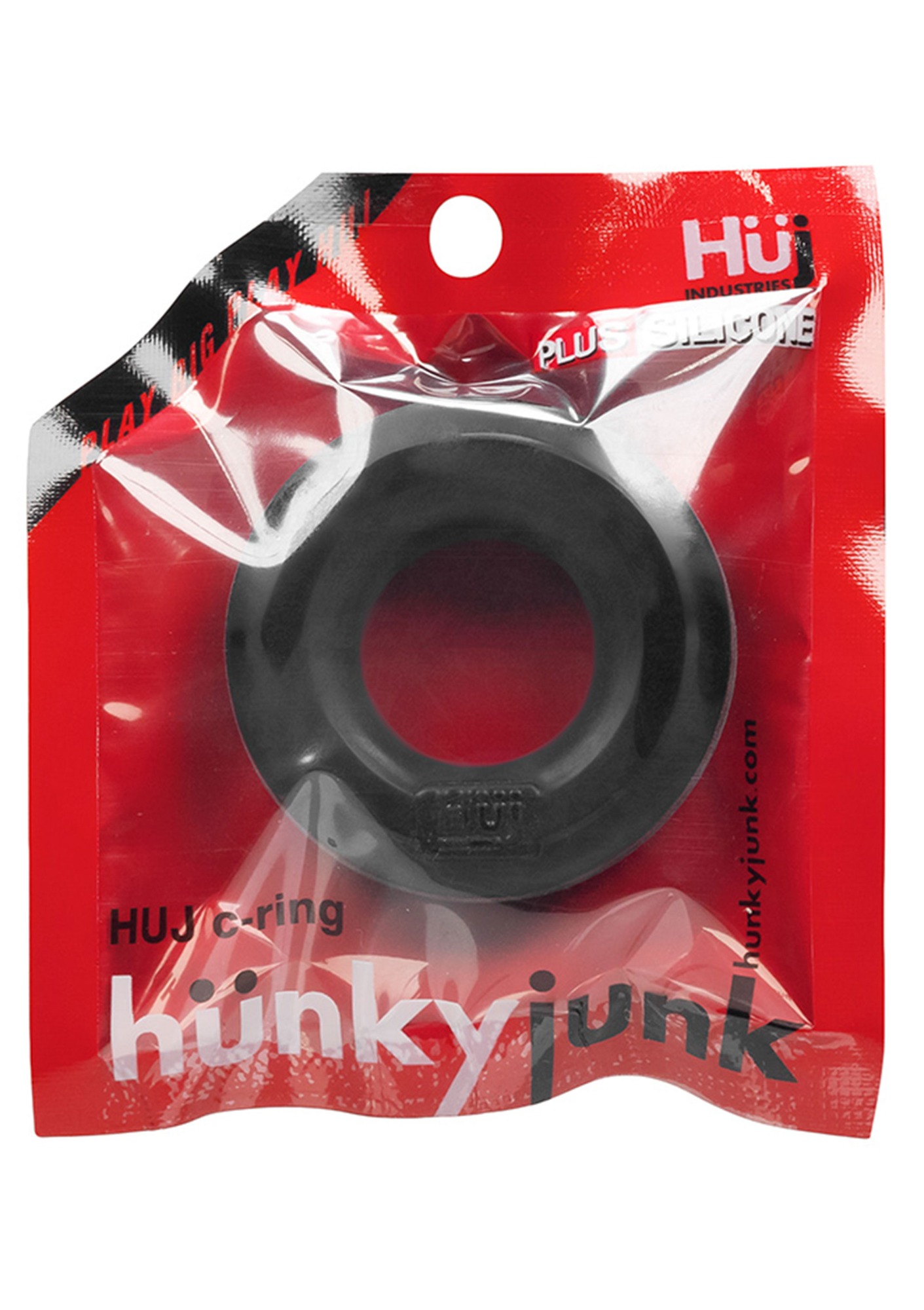 Inel de Penis Hunkyjunk C-ring Super Stretchy Negru