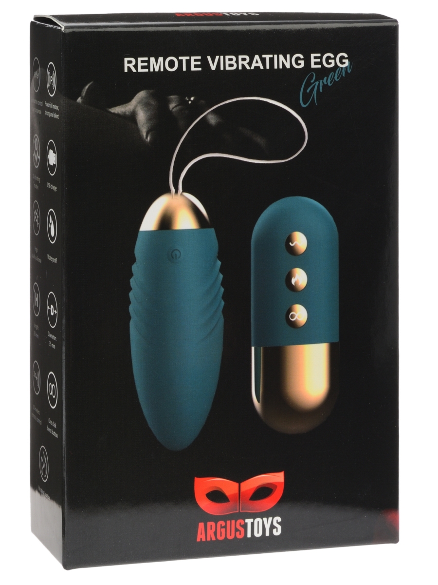 Ou Vibrator Remote Control, 10 Moduri Vibratii, Functie Incalzire, Silicon, USB, Verde