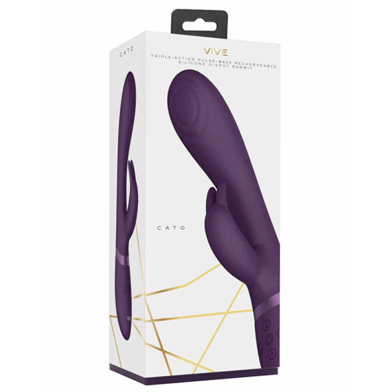 Vibrator Cato Triple-Action Pulse-Wave G-Spot USB Mov 22 cm