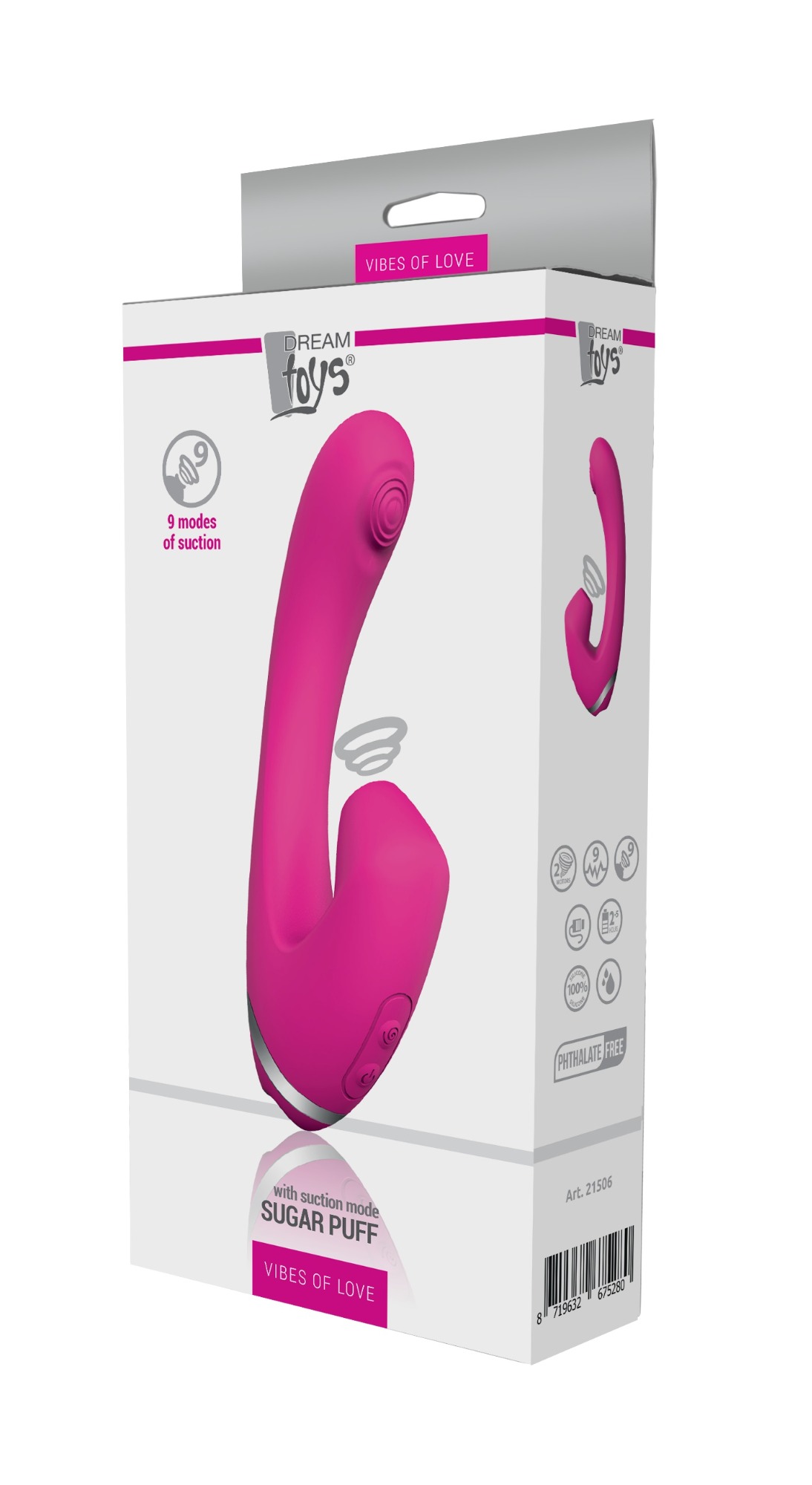 Vibrator Sugar Puff, 9 Moduri Vibratii,  in SexShop KUR Romania