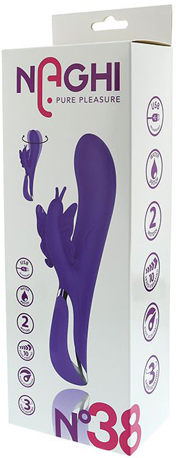 Vibrator fluturas Naghi No. 38 Mov in SexShop KUR Romania