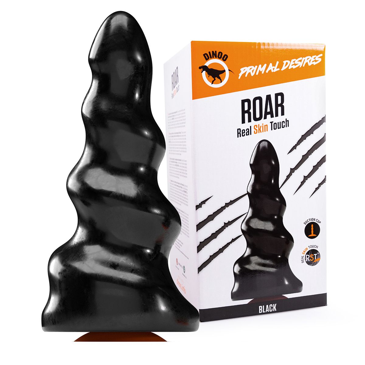 Dildo Primal Desires Roar Negru Cu Ventuza Detasabila 38 cm