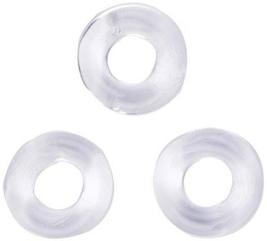 Set Inele Erectie Triple Donuts Cockring Kit Transparent