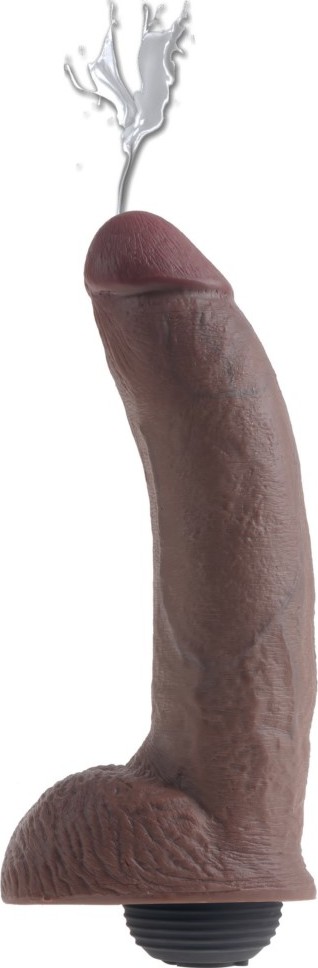 Dildo care ejaculeaza King Cock Mulatru 23 cm