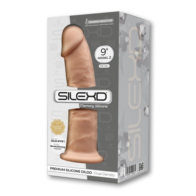 Dildo Thermo Reactive Silicon cu Memorie Dubla Densitate 23 cm Natural