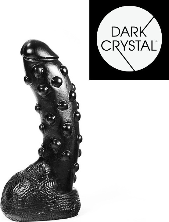 Dildo Nubby Crystal Negru 22.5 cm - 1 | YEO