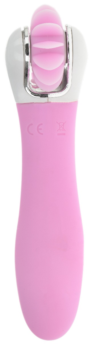 Vibrator Double Stimulation Sexy Tongue USB Silicon Roz 15 cm