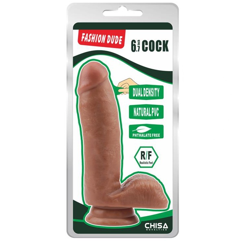 Dildo Realist Fashion Dude Dual Density PVC Maro 17 cm