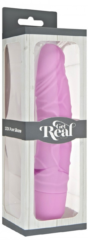 Vibrator Classic Get Real, Multispeed, Silicon, Roz, 19cm