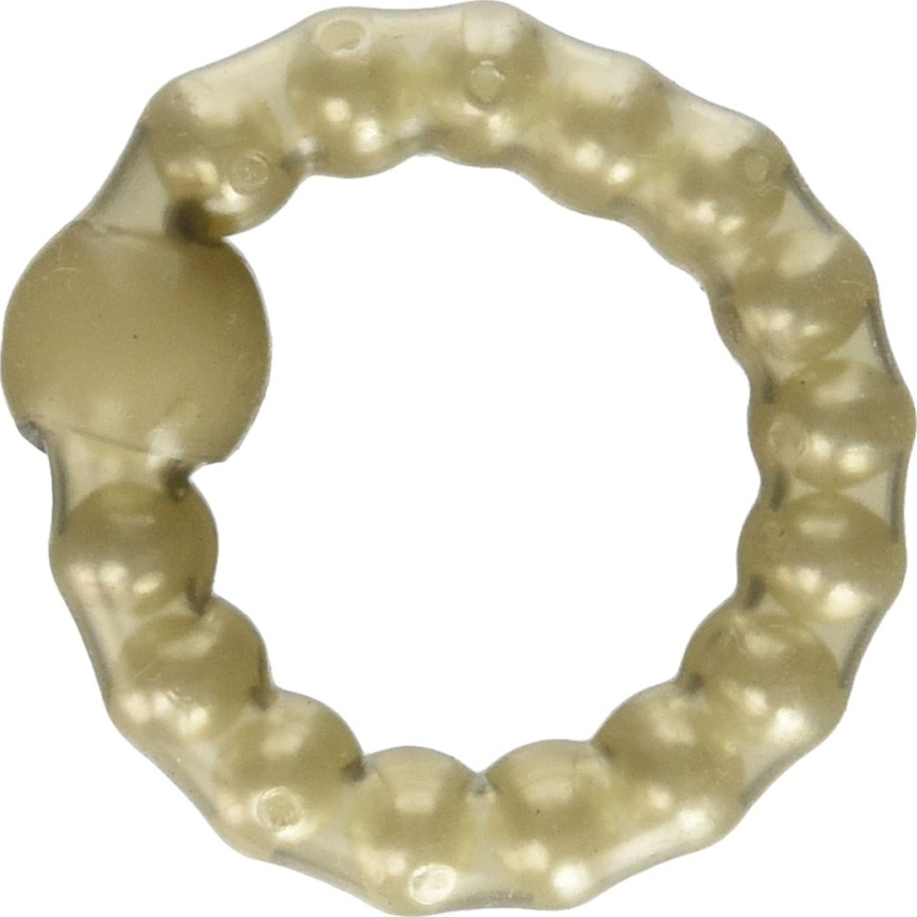 Inel erectie Pearl Beaded Prolong Gri